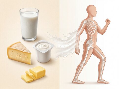 Dairy products contribute to strong bones
