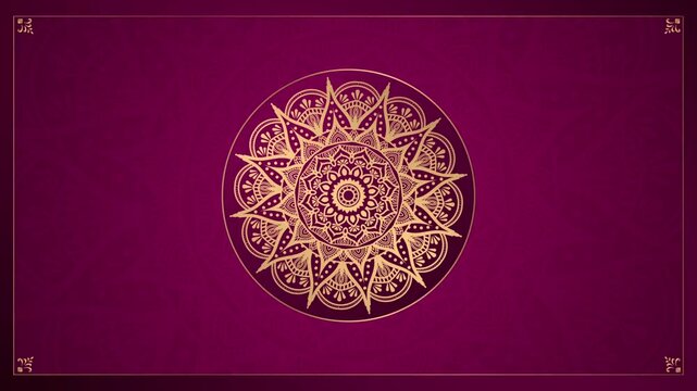 Luxury Mandala Islamic Design Background with Gold.