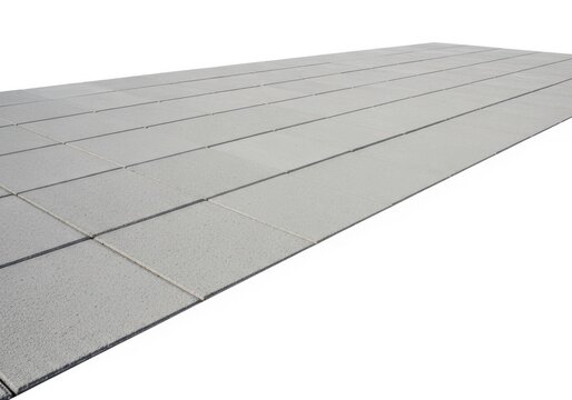 Grey stone floor tiles arranged in a straight perspective pattern