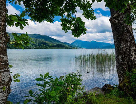 Blick auf den Tegernsee in der N&auml;he von Gmund