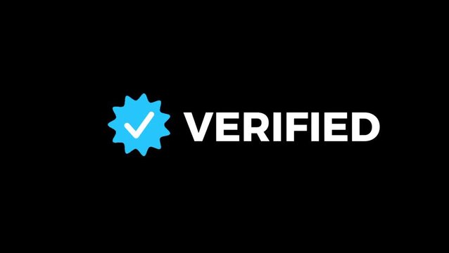 Verified text animation 