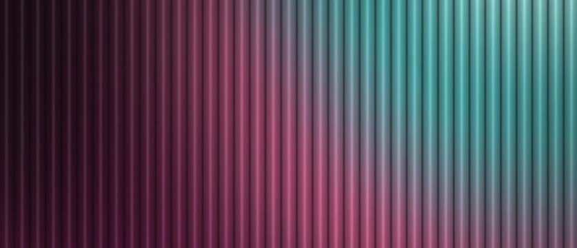 Gradient Corrugated Texture: A visually striking background featuring a smooth gradient transition from deep plum to vibrant teal, presented in a pattern of vertical corrugated lines.
