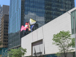 Fototapeta premium exterior of Holt Renfrew Centre, a shopping mall, located at 50 Bloor St W, Toronto