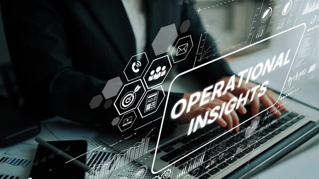 Professional Business Analysis and Data Visualization Concept with Operational Insights on Laptop Screen. Asymptotic smart data analytic.