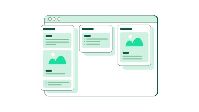 Professional Kanban Dashboard Animation for Work Management Software