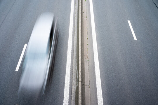 Motion blur traffic on the E40 motorway