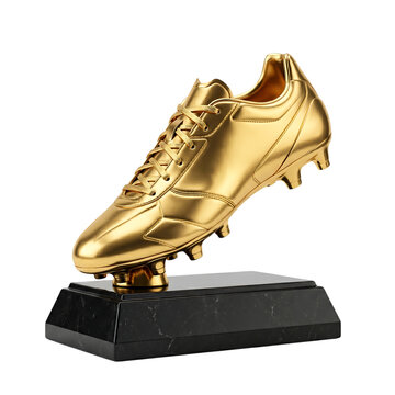 Golden Soccer Boot Award Isolated Transparent Background