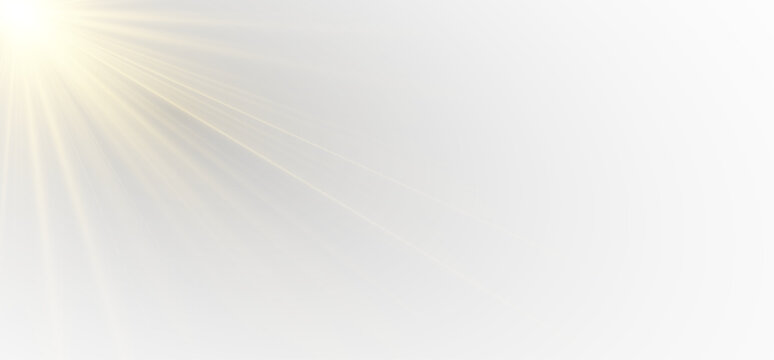 Lens flare sunlight light effect with no background. Stock vector illustration