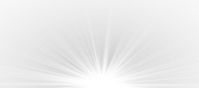 Realistic summer sunshine rays PNG with soft lens flare and warm bokeh effect