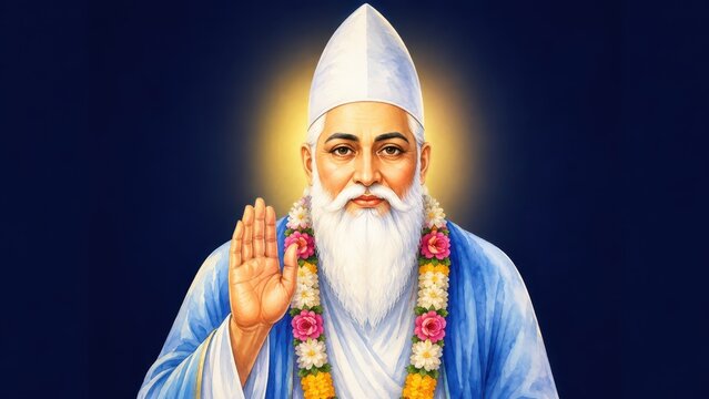 Sant Kabir Jayanti poster illustration. 