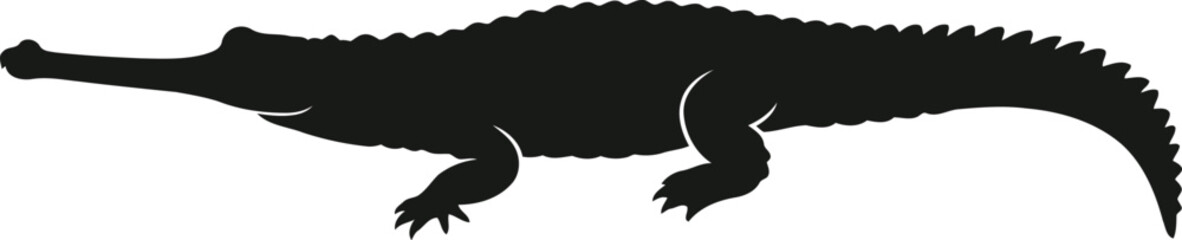 Black silhouette of a monster standing on two legs © Kayem