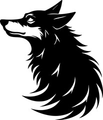 Fototapeta premium Wolf Howling Silhouette Symbolizing Strength Independence and Wild Freedom