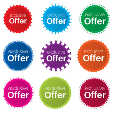 Postage Stamp Design Set exclusive Offer sticker