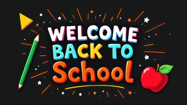 Welcome back to school colorful celebration vector