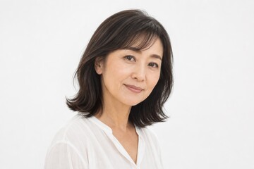 Fototapeta premium 品よく整えた黒髪ボブの大人女性