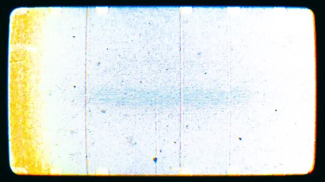 Old projector film texture overlay with bright white screen dust scratches vignette frame and hair line grain 4k video