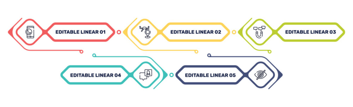 chat outline icon set featuring half moon, street map, magnetic, followers icons.
