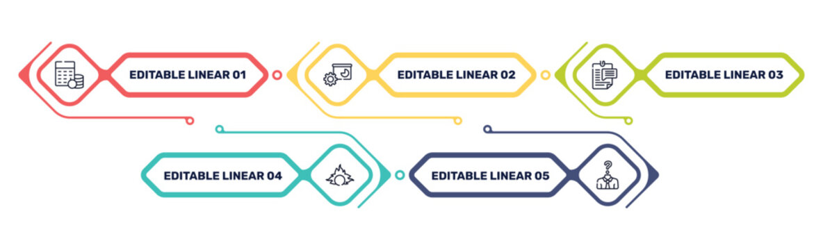 cryptocurrency outline icon set featuring budgeting, facilities, enquiry, proof of burn icons.