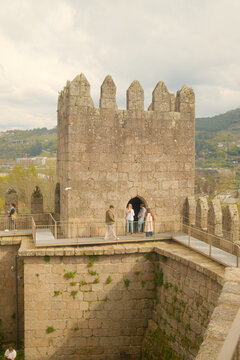 Medieval Ramparts and Defensive Towers of Guimar&atilde;es Castle