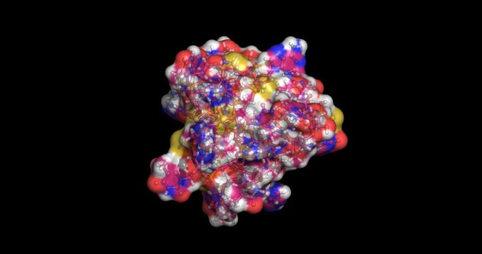 Tofersen, antisense oligonucleotide for amyotrophic lateral sclerosis, 3D molecule spinning, 4K