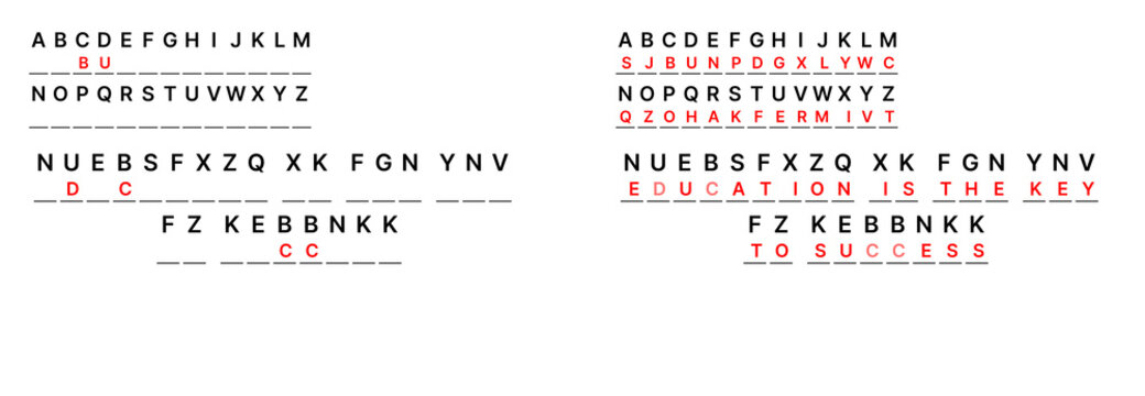 Cryptogram challenge with frequency analysis required, classic cipher puzzle, brain training workbook for adults