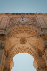 Fototapeta premium Iconic Praça do Comércio and Rua Augusta Arch in Lisbon