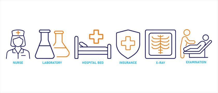 Medical and healthcare thin line vector icon set with healthcare hospital medicine chemistry treatment clinical diagnostic pharmacy protection wellness emergency physician