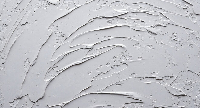 White plaster wall texture with swirling trowel marks and rough impasto finish