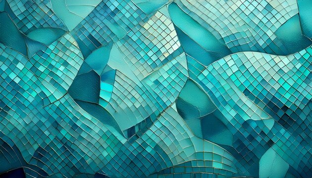 Fondo Mosaico Azul Turquesa