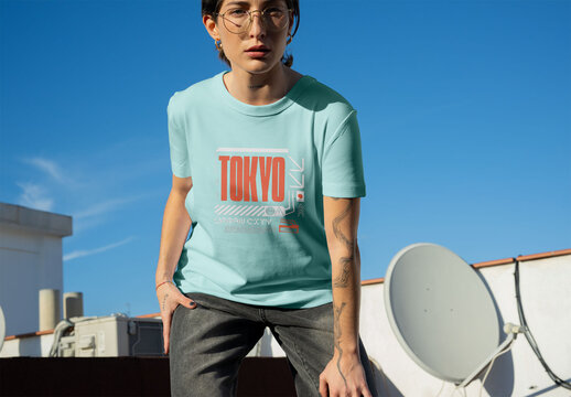Mockup Template for Female T-shirt