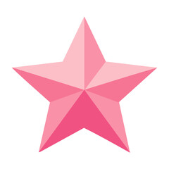 Obraz premium Pink five pointed star vector icon