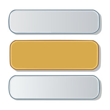 Stacked rounded rectangles in flat design style