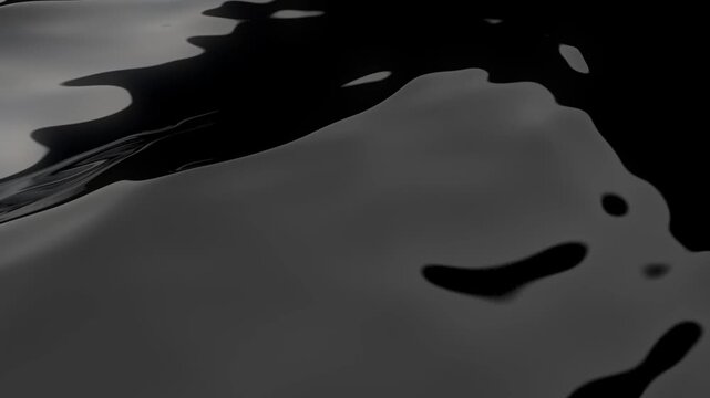 Black Oil Water Surface Waves Ocean