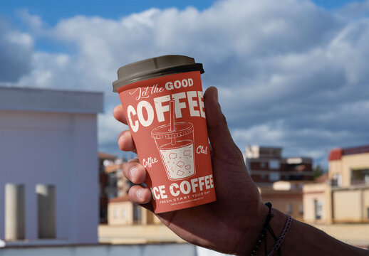 Mockup of Eco Disposable takeaway cup design
