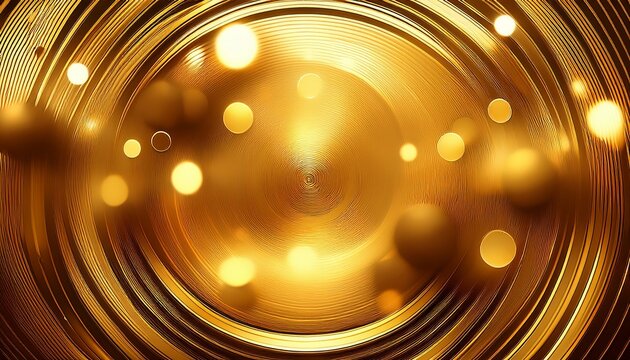 Abstract Gold Colorful Defocused Circular Facula Abstract Background