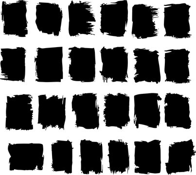 Value Pack Bundle of Black Paint Swashes or Brush Marks  svg png 