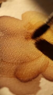 Close up of textured skin with grooming brush shadow