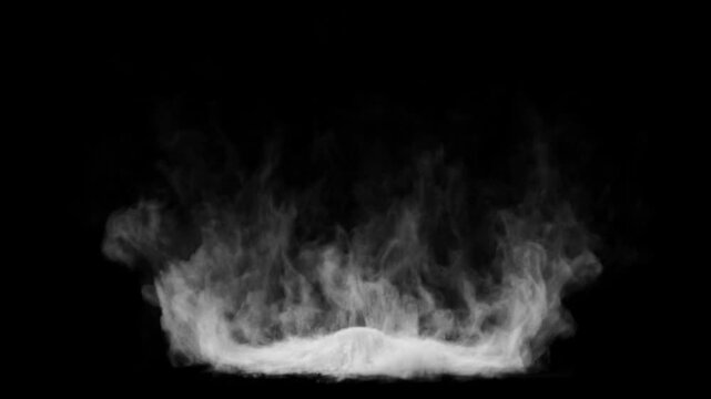 High pressured smoke rising side view