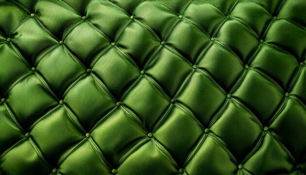 Quilted Velvet Green Fabric