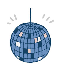 Obraz premium Disco Ball Hanging Party Doodle Style