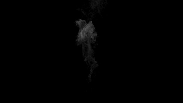 smoke rising up side view