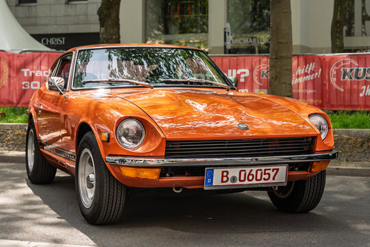 BERLIN - MAY 10, 2026: Sports car Datsun 240Z, 1970s. Classic Days Berlin.
