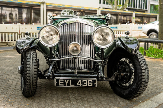 BERLIN - MAY 10, 2026: Front view of vintage Bentley Speed Six, c. 1928&ndash;1930. Classic Days Berlin.