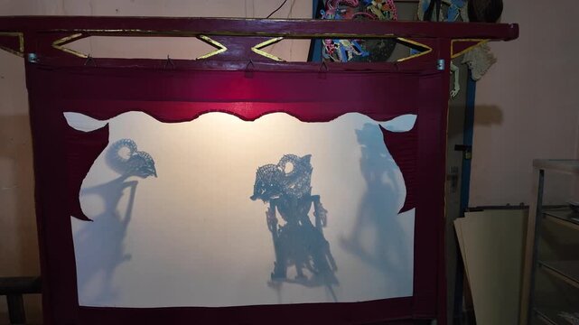 traditional wayang golek shadow puppet Play in yogyakarta