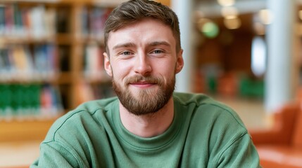 Obraz premium Neurodiversity Workplace Young Irish Slim Man In Quiet Room