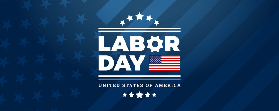 Happy Labor Day USA powerful red patriotic image background - great vector illustration for the American Labor Day celebration
