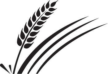 Dynamic wheat grain stalk with speed lines for fast food delivery concept agriculture delivery illustration. black icon silhouette vector © mst