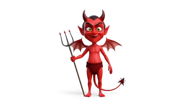 Friendly cartoon devil illustration suitable for fun and fantasy concepts.