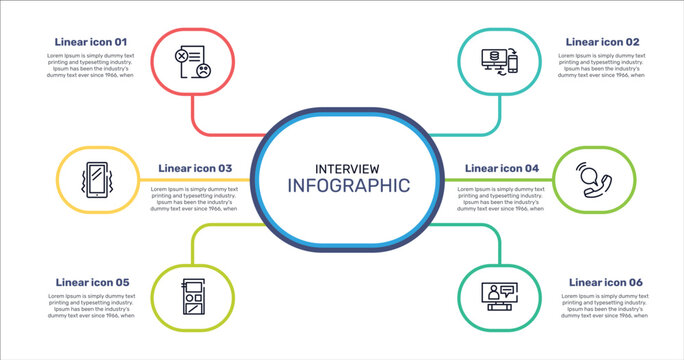 interview outline icon set featuring dissatisfaction, data sharing, voip, audio recorder icons.