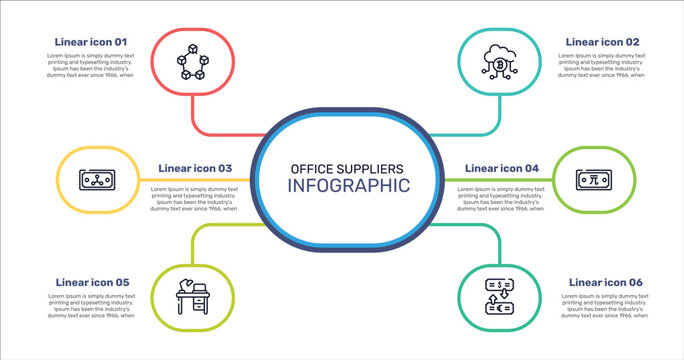 office suppliers outline icon set featuring trojan, drawers, root directory, computers icons.
